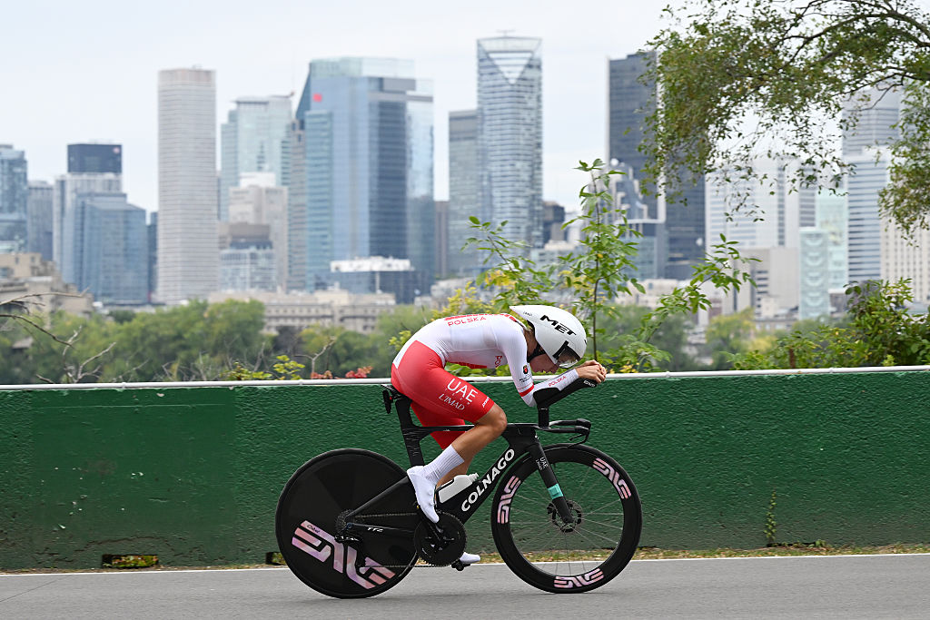 Dominika Wlodarczyk (Poland) during the women's Elite individual time trial at the 2026 UCI Road World Championships in Montreal, Quebec. (Photo by Dario Belingheri/Getty Images)