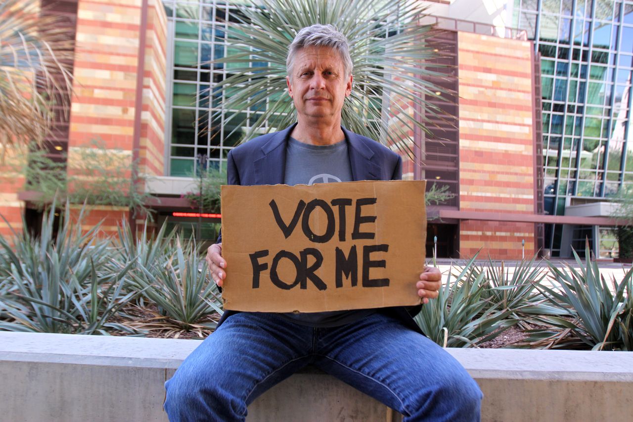 Libertarian candidate Gary Johnson