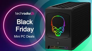Black Friday deals text next to a mini PC