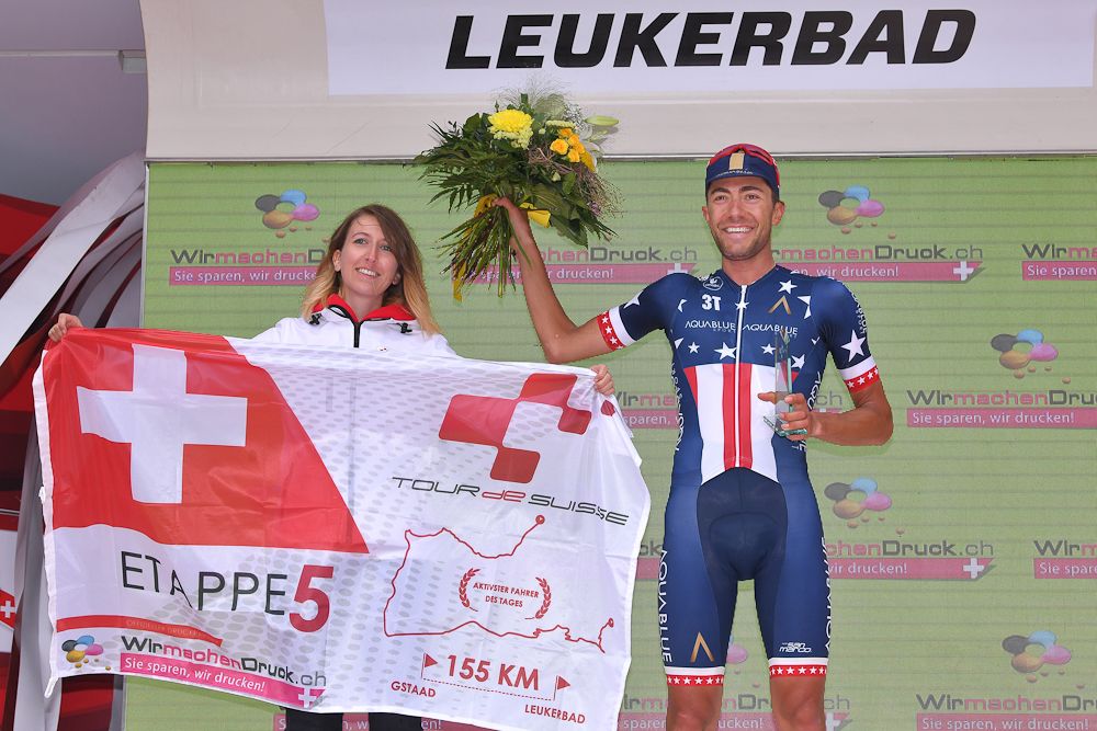 Larry Warbasses was the most aggressive rider during stage 5 at Tour de Suisse