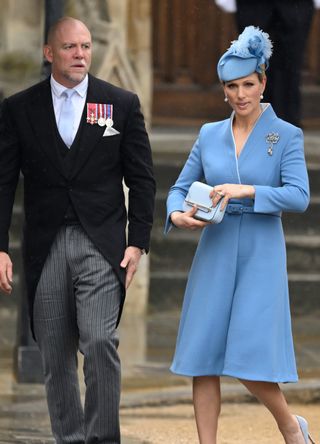 Mike and Zara Tindall at the Coronation of King Charles