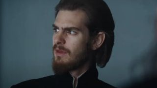 Andrew Garfield looking appalled in Silence