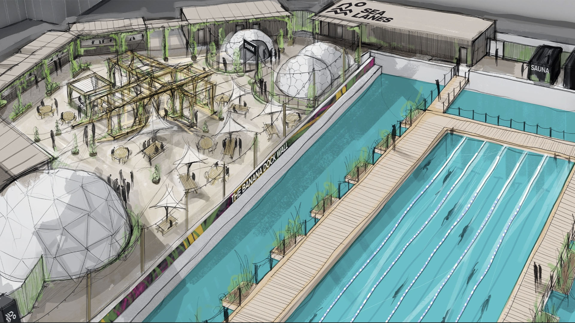 Concept image of Sea Lanes Canary Wharf