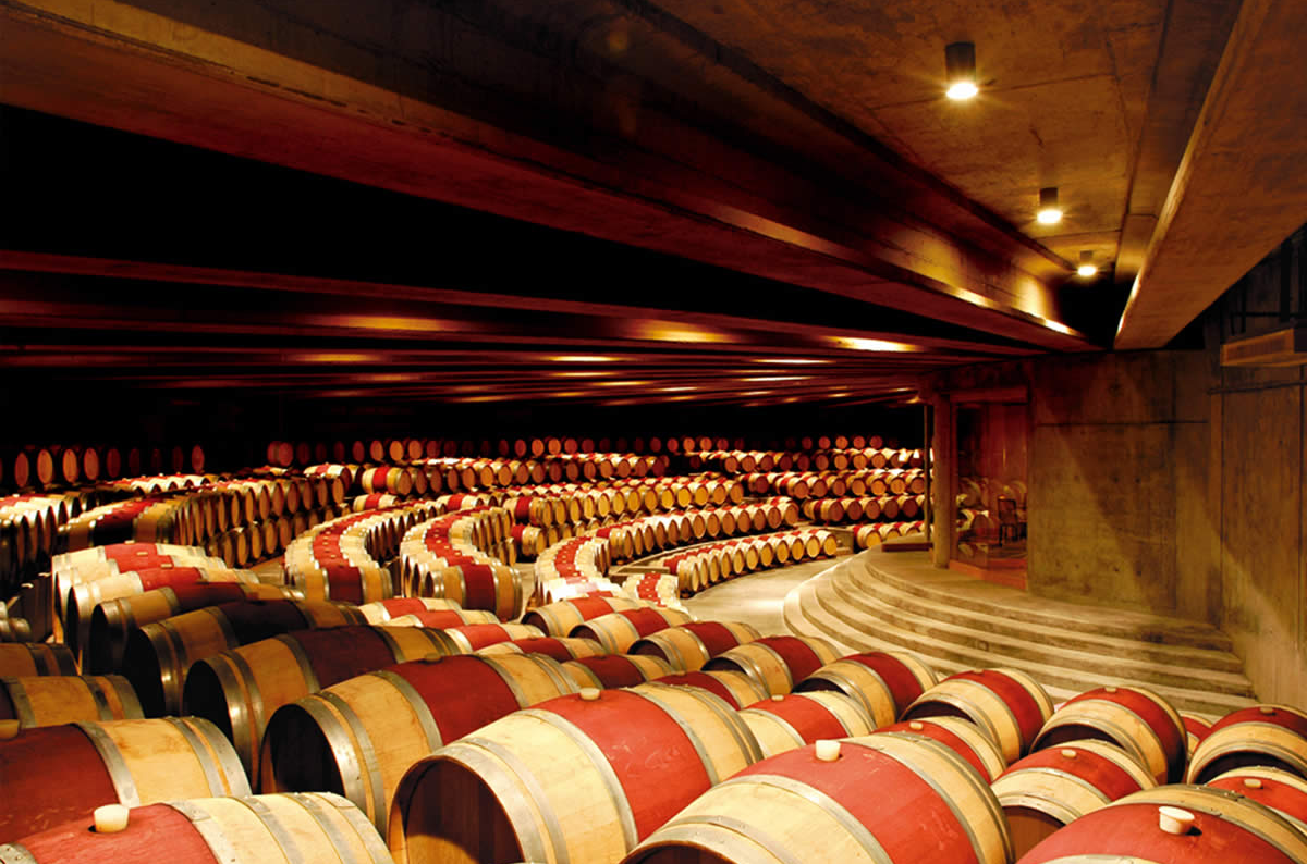Montes barrel room