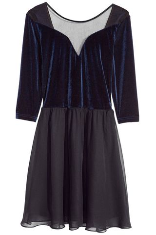H&M Velvet And Chiffon Dress, £14.99