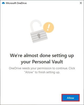 Allow Permission Personal Vault