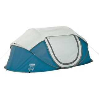 Pop up tent against white background