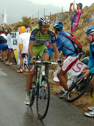 Italy's Ivan Basso (Liquigas) in Vuelta a España's stage to La Pandera