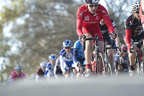 Daniel Braunsteins of Drapac Porsche in action during the 36 kilometre stage five criterium.