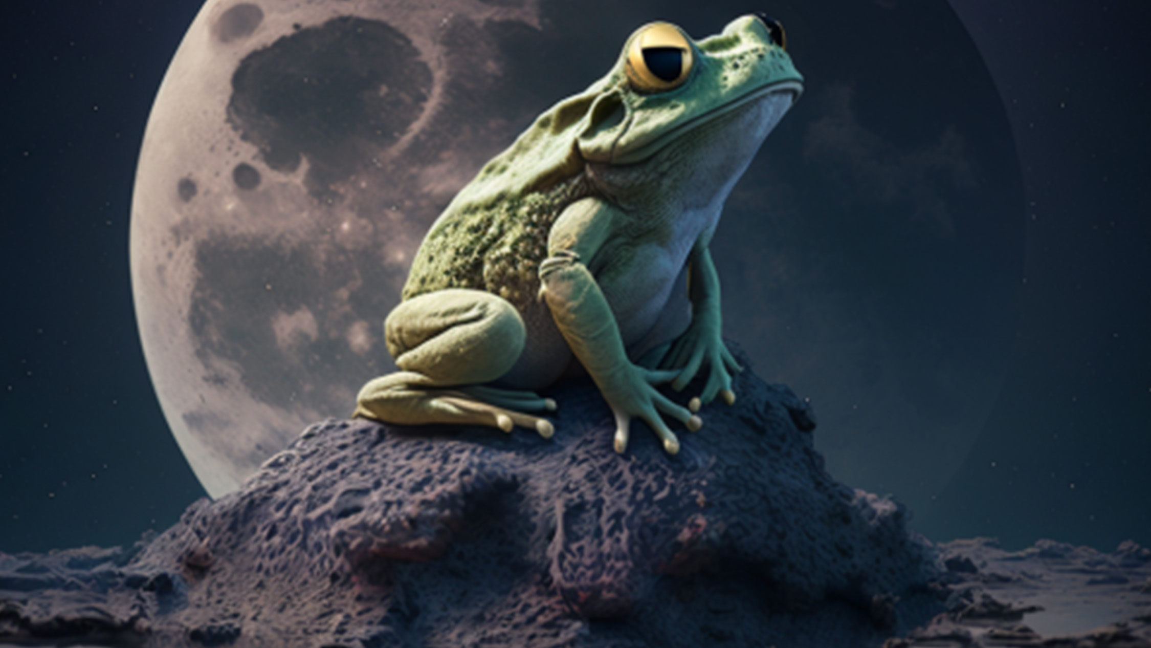 An image of a frog created by Midjourney