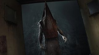 Silent Hill 2 remake Pyramid Head in rain