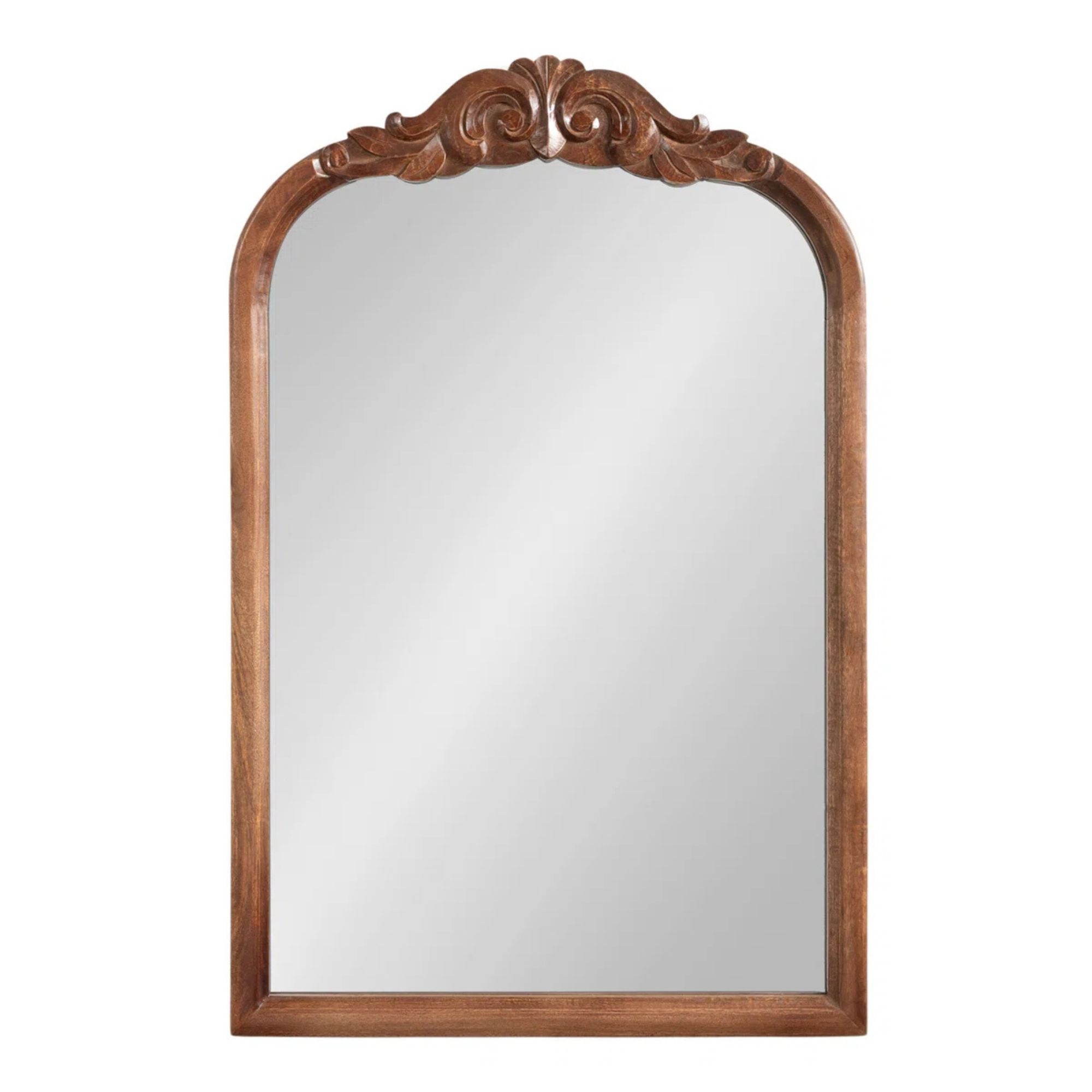 Wooden Vintage Arched Wall Mirror By Kate and Laurel