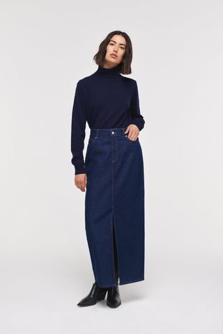 Greta Maxi Denim Skirt