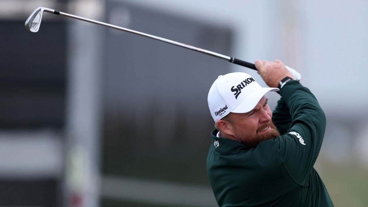 Shane Lowry hits an approach shot