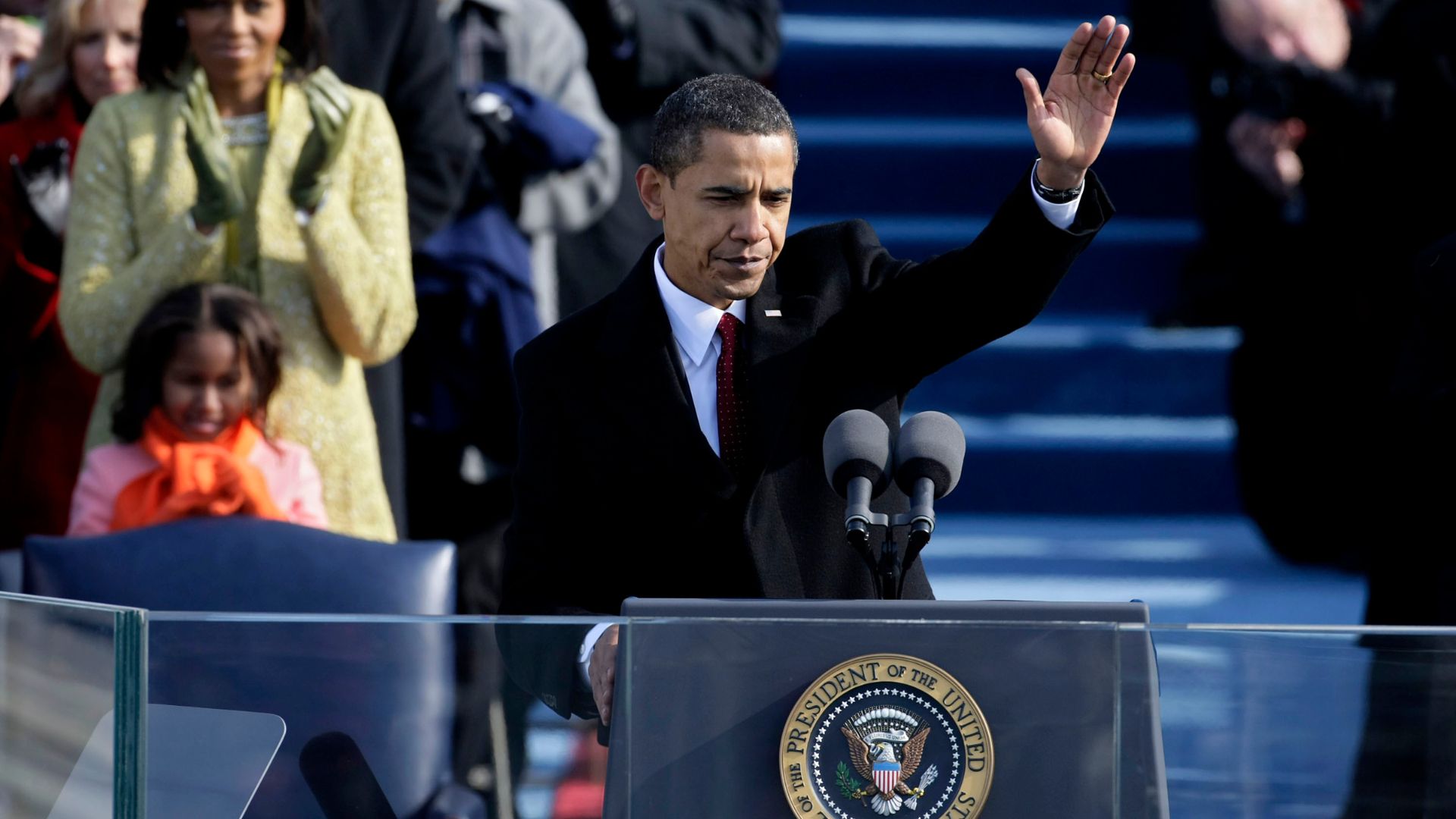 Barack Obama at the 2009 inauguration