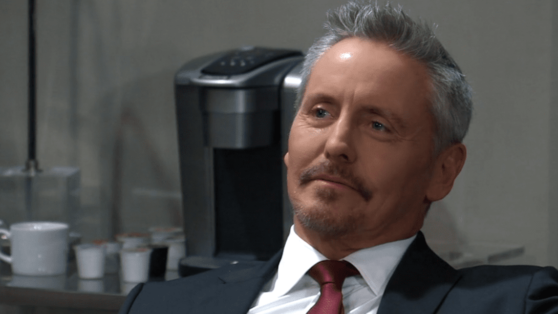 Charles Mesure as Brennan smirking in General Hospital