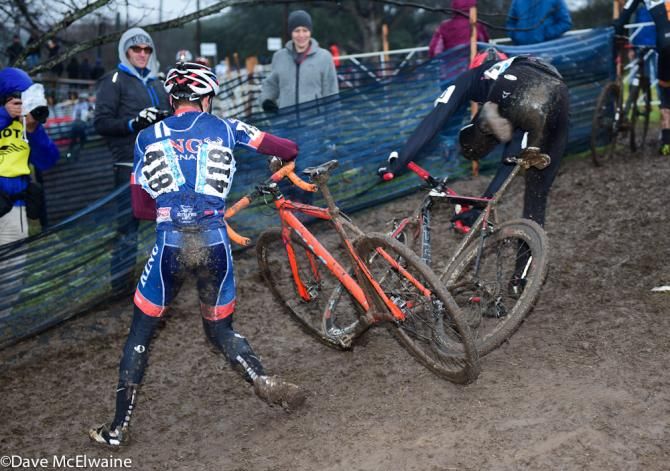 Collegiate racing at the USA Cycling Cyclo-cross National Championships in Austin.