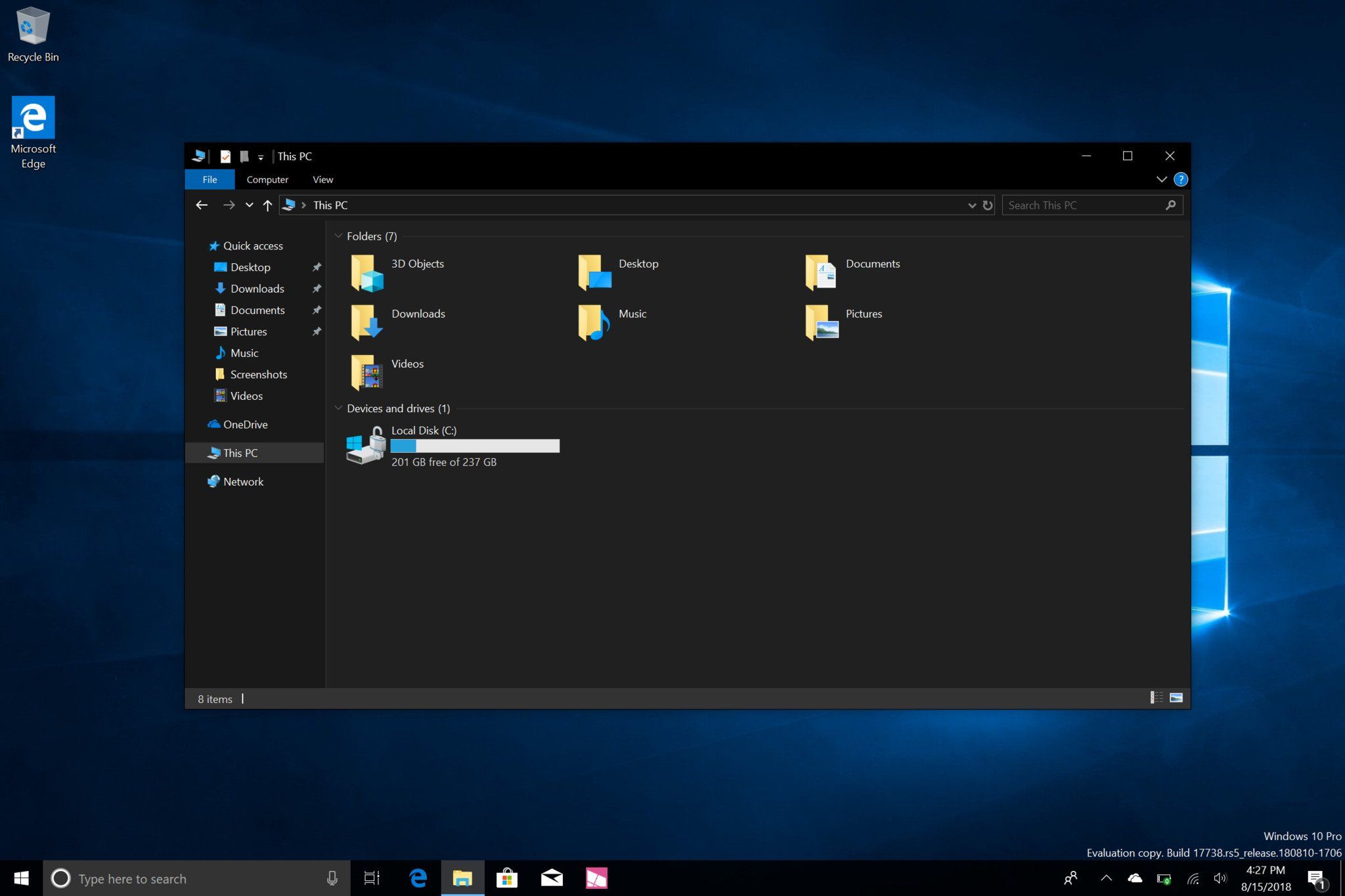 A closer look at File Explorer's new dark mode in Windows 10