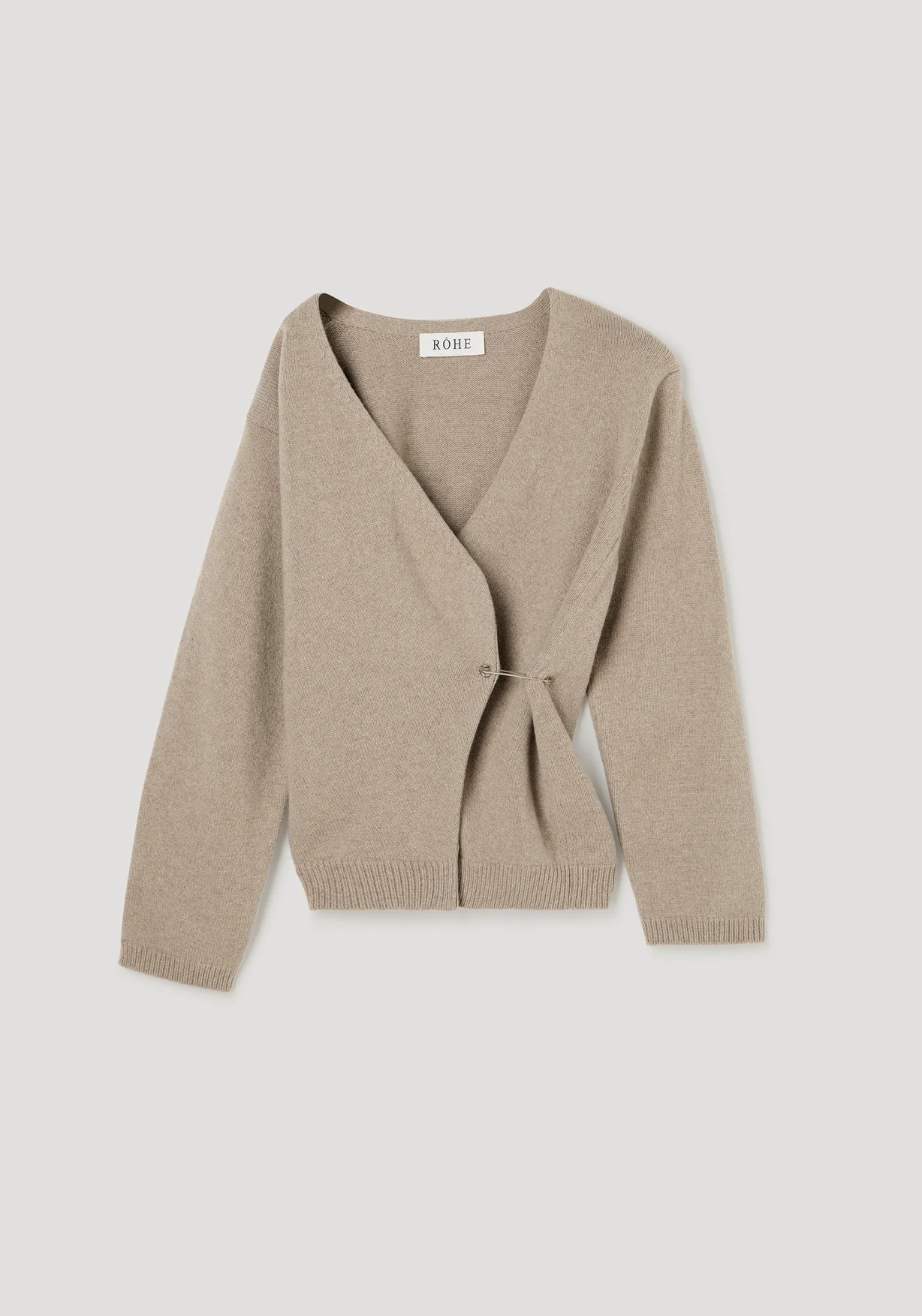 Off-Shoulder Wrap Cardigan | Light Taupe