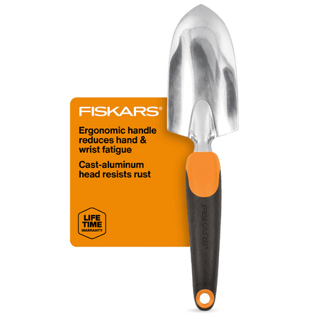 Fiskars 12.25" Ergo Flower Bed Trowel With Cast Aluminum Head
