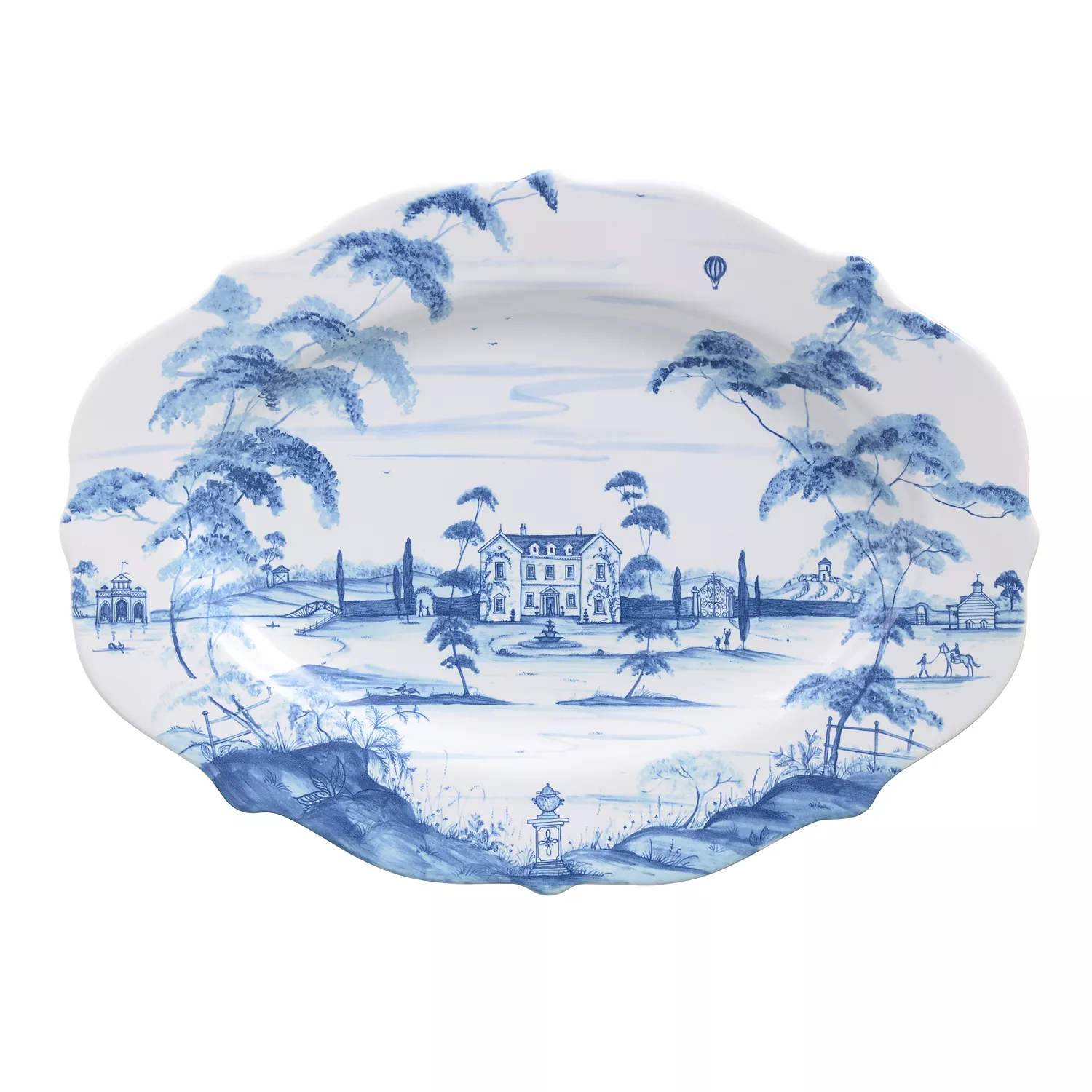 Country Estate Delft Blue 18.5" Serving Platter Main House