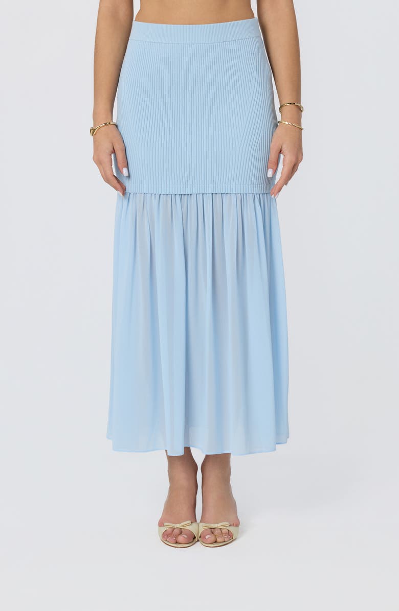 Halie Mixed Media Maxi Skirt