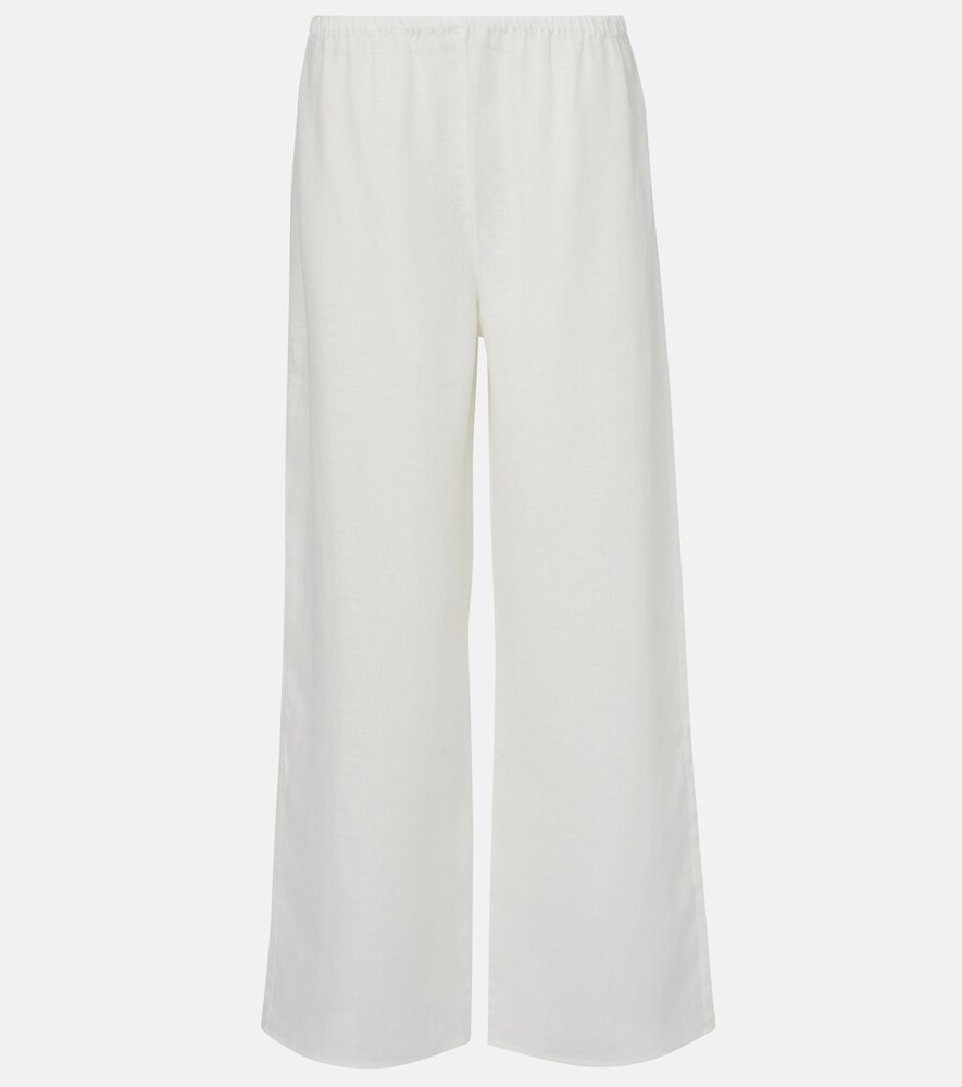 Austin Linen Wide-Leg Pants
