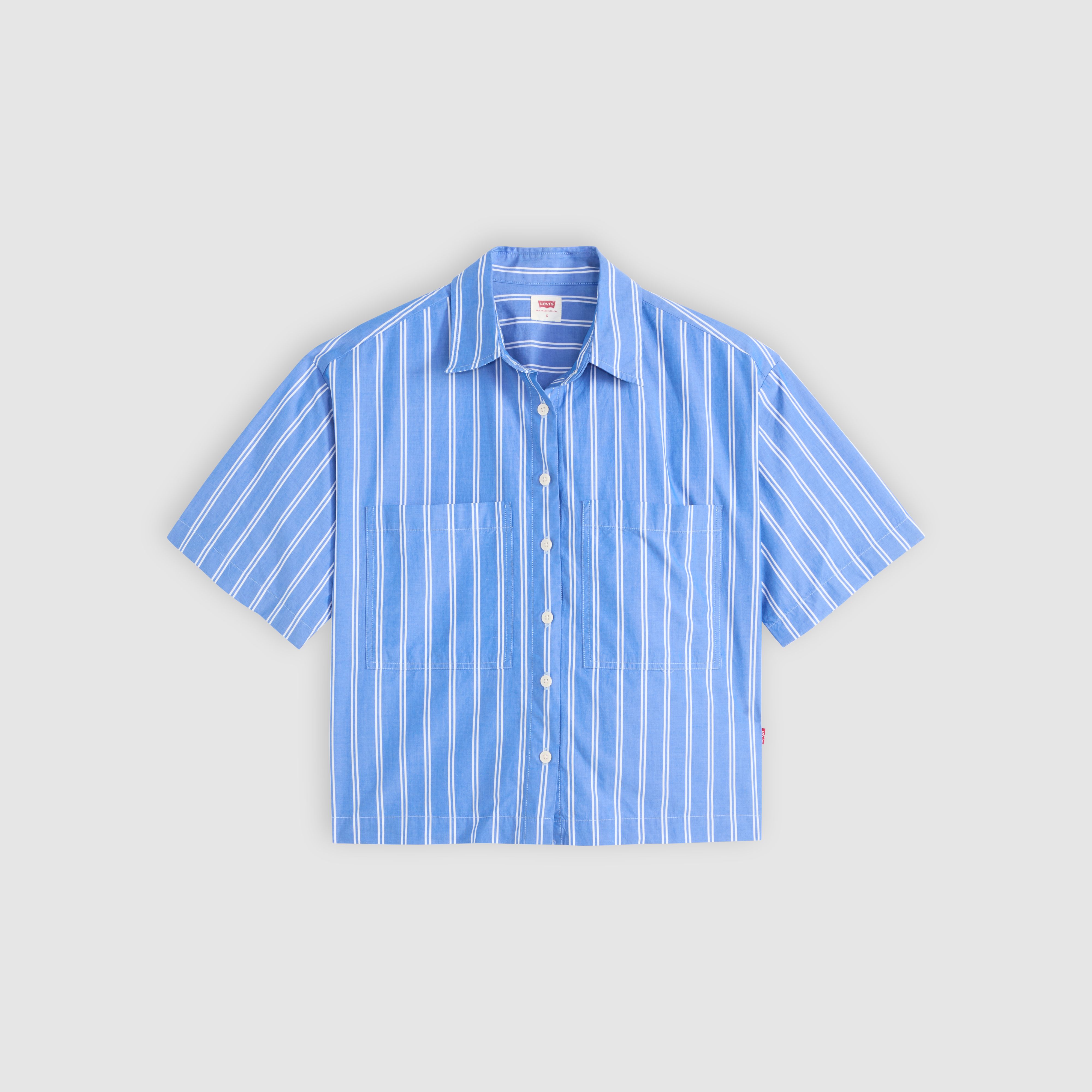 Harlie Short-Sleeve Cropped Shirt