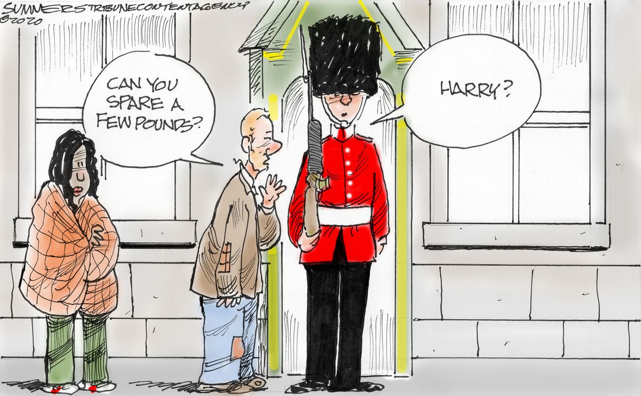 Editorial Cartoon World Prince Harry Meghan Markle Megxit