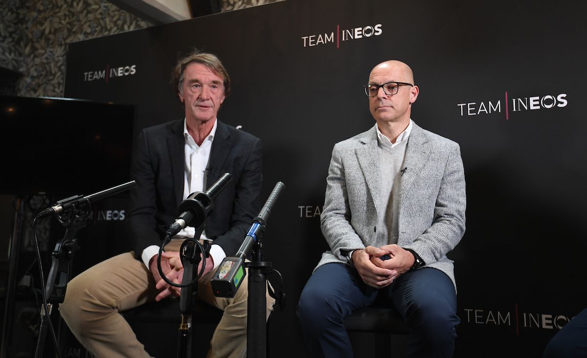 Jim Ratcliffe and Dave Brailsford at the launch event