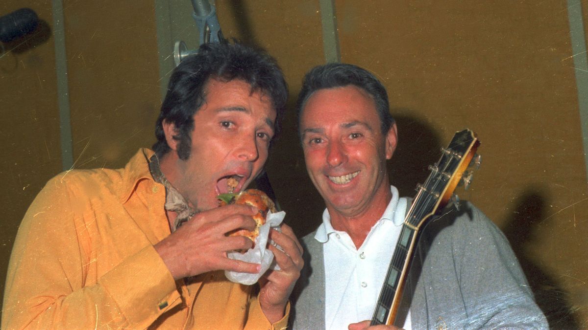 Herb Alpert and Bill Pitman in the studio