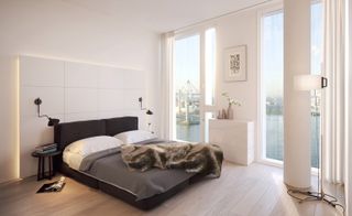 Bedroom with muted natural colors