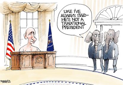 Political cartoon U.S. Trump Putin russia&nbsp;republicans