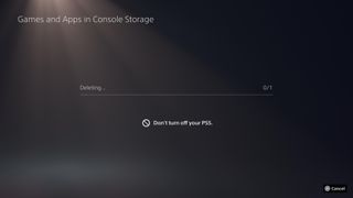How to delete games on PS5 - confirm deletion