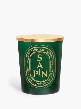 Sapin (pine Tree) - Classic Candle With Golden Lid