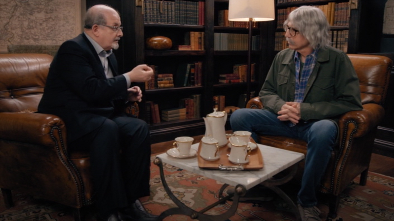 Larry David with Salman Rushdie in Curb Your Enthusiasm