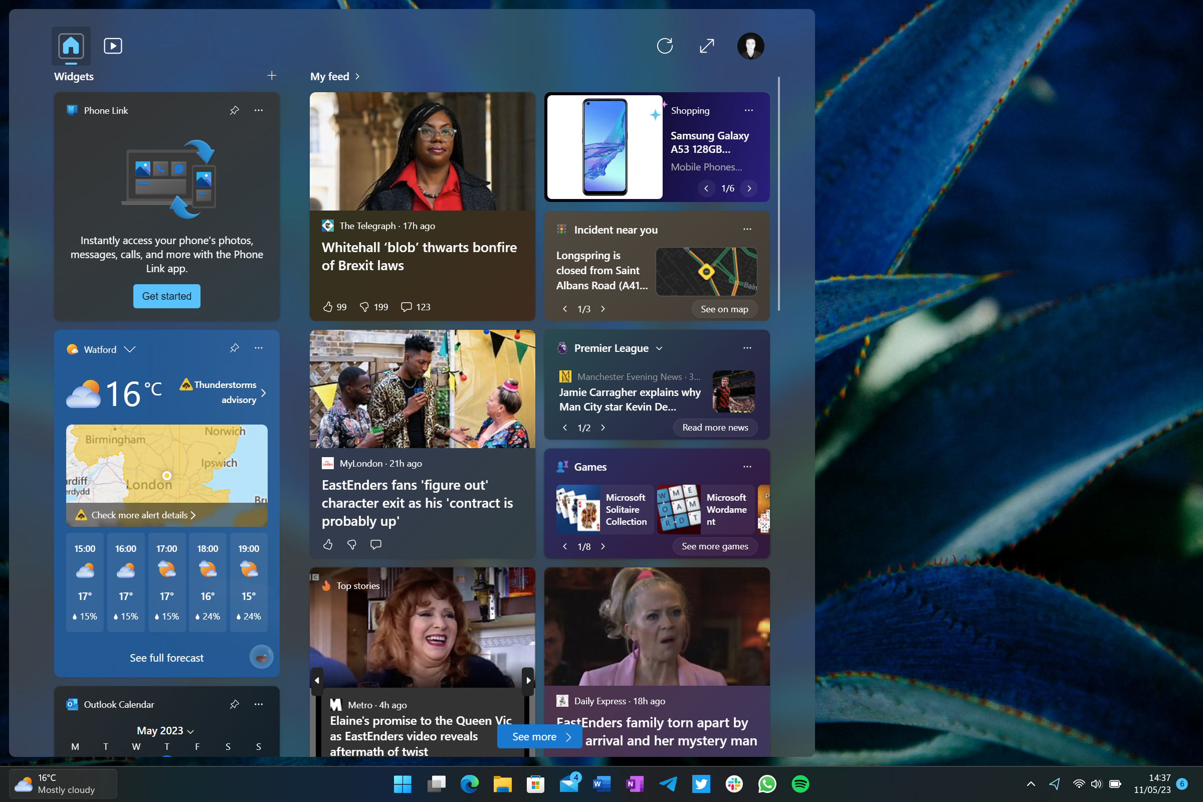 Windows 11 new widgets layout