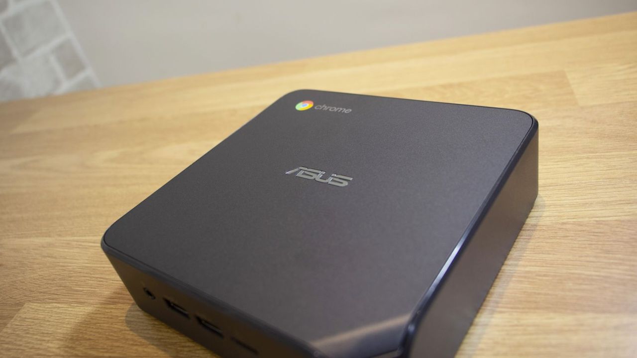 A photograph of the Asus Chromebox 4 showing the Asus logo