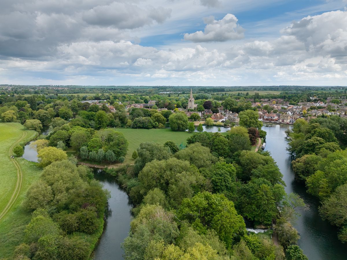 Photo of a river and parkland taken with the DJI Lito X1 drone