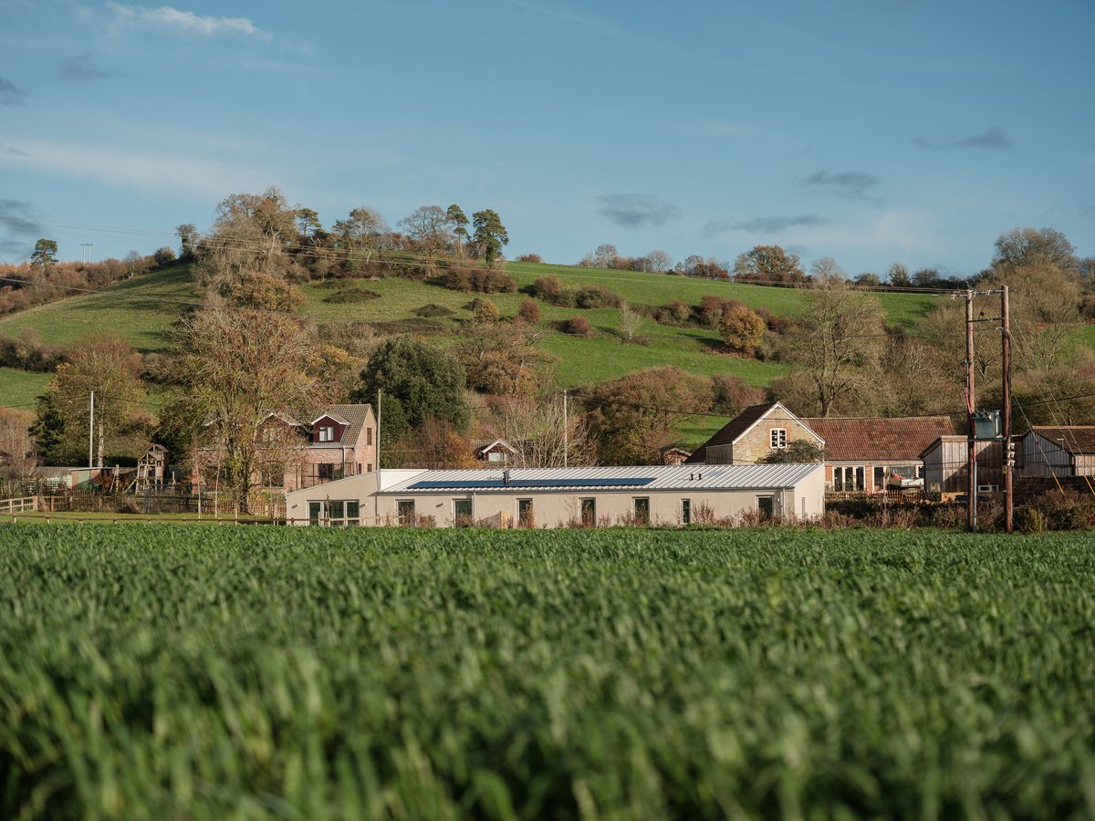 In Dorset, a former tractor shed is turned into a minimal rural home