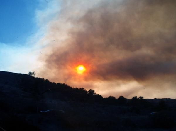 Smoke covering the skies in Southern California