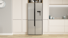 A kitchen featuring the Hisense American Fridge Freezer with Total No Frost technology.