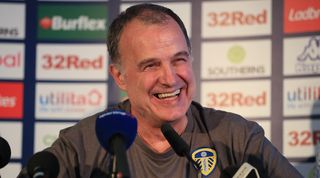 Marcelo Bielsa in a Leeds United press conference