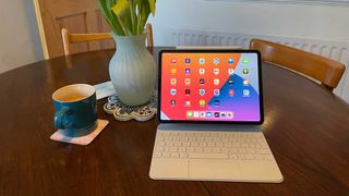 Magic Keyboard for iPad Pro and iPad Air on wooden table