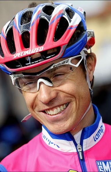 Damiano Cunego (Lampre) all smiles.