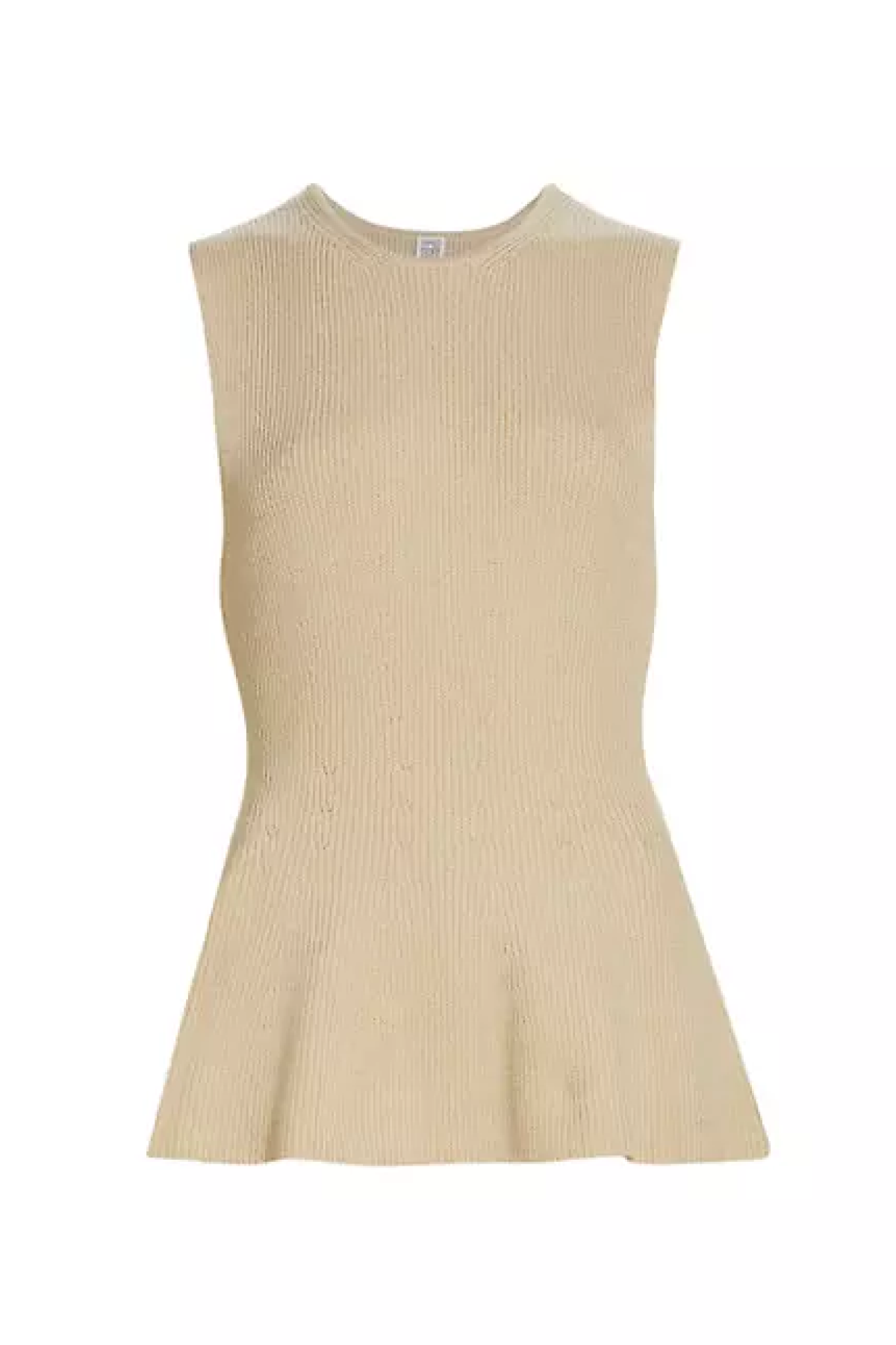 Toteme Contour Rib-Knit Peplum Top
