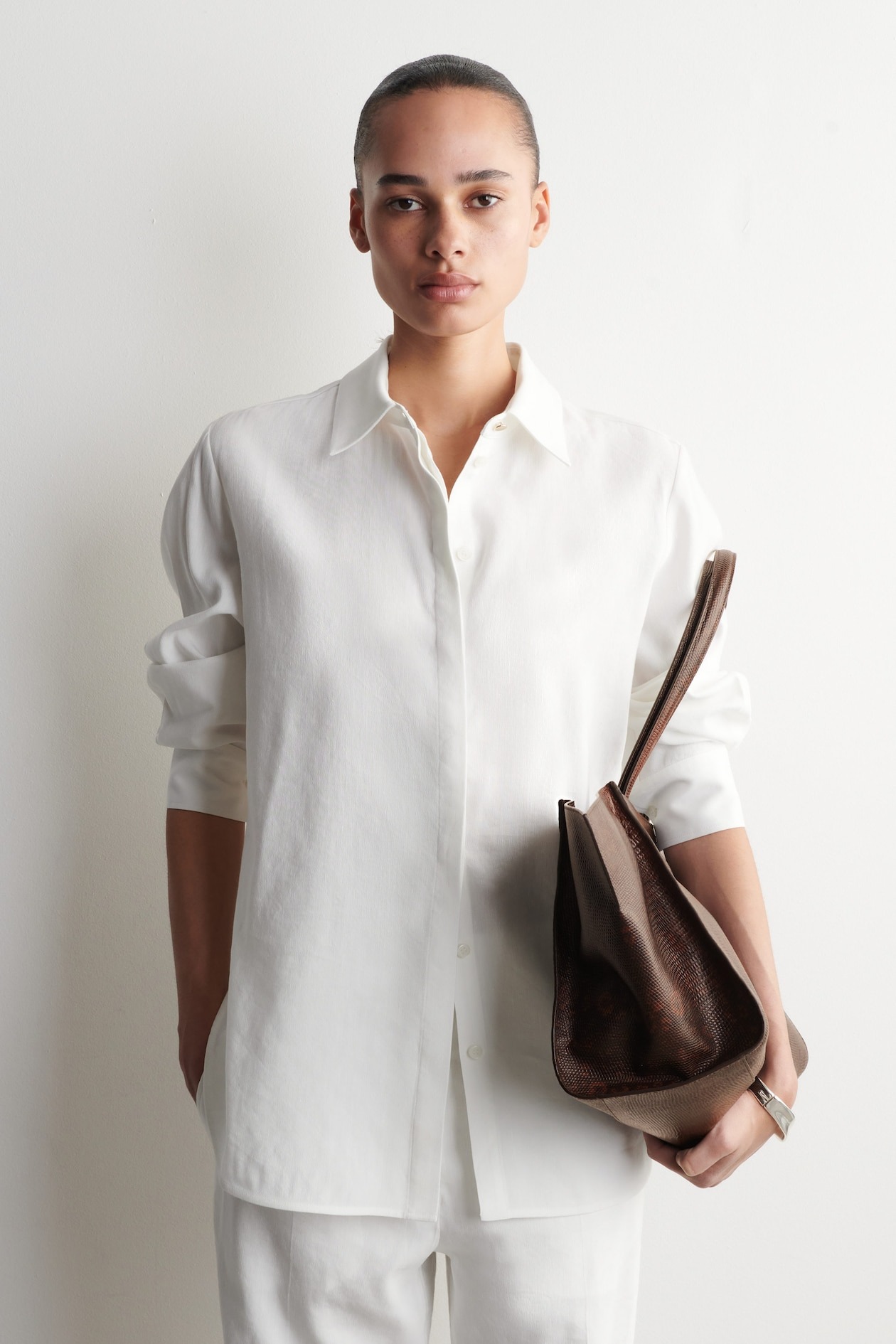 cos, Longline Linen Shirt