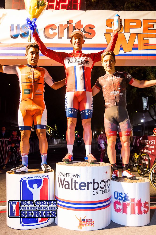 The men's podium