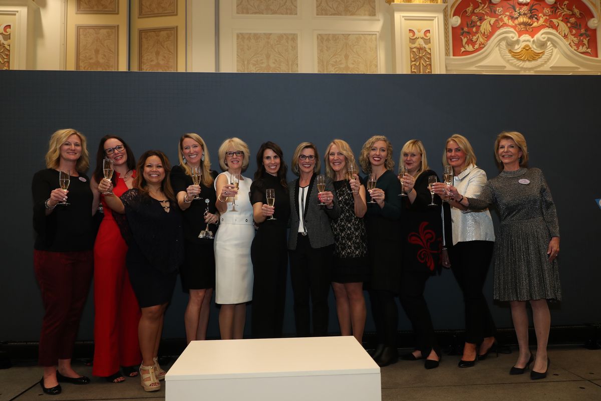 WiCT 2020 honorees and volunteers raise a glass to women in tech at CES 2020.