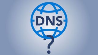 The word DNS on a globe with a question mark underneath